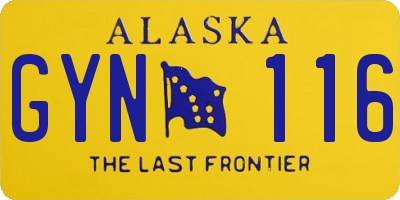 AK license plate GYN116