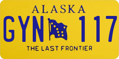 AK license plate GYN117