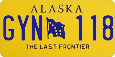 AK license plate GYN118