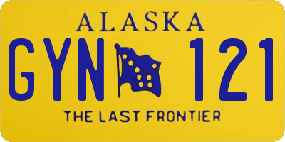 AK license plate GYN121