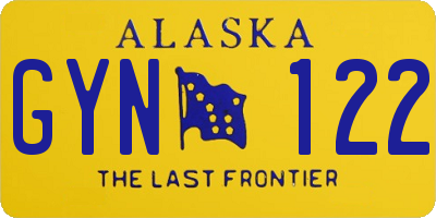 AK license plate GYN122