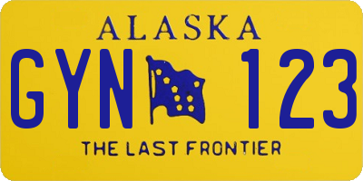 AK license plate GYN123