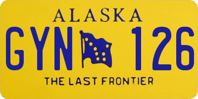 AK license plate GYN126
