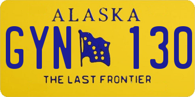 AK license plate GYN130