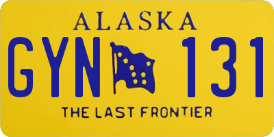 AK license plate GYN131