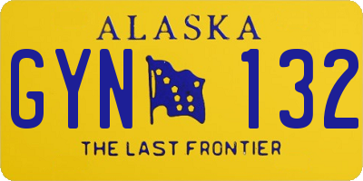 AK license plate GYN132