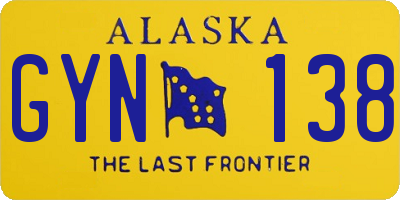AK license plate GYN138