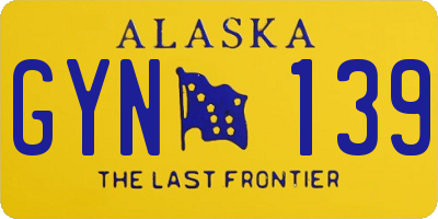 AK license plate GYN139