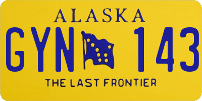 AK license plate GYN143
