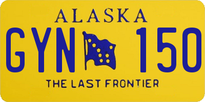 AK license plate GYN150