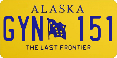 AK license plate GYN151