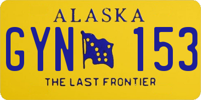 AK license plate GYN153