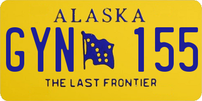 AK license plate GYN155