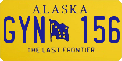 AK license plate GYN156