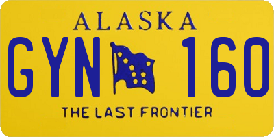 AK license plate GYN160