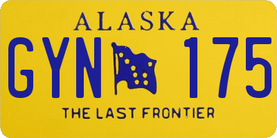 AK license plate GYN175