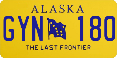 AK license plate GYN180