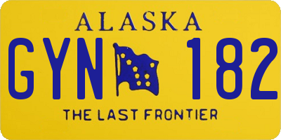AK license plate GYN182