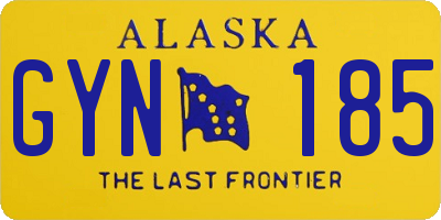 AK license plate GYN185