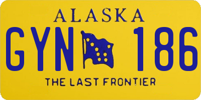 AK license plate GYN186