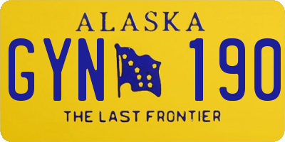 AK license plate GYN190