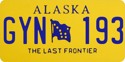 AK license plate GYN193