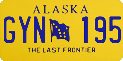 AK license plate GYN195