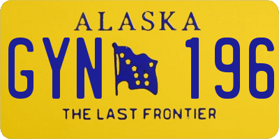 AK license plate GYN196