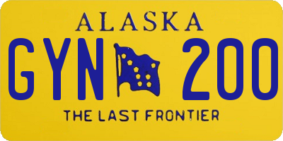 AK license plate GYN200