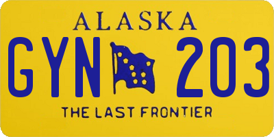 AK license plate GYN203
