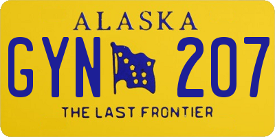 AK license plate GYN207