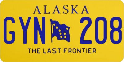 AK license plate GYN208