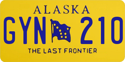 AK license plate GYN210