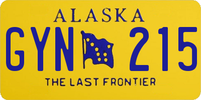 AK license plate GYN215