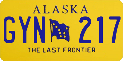 AK license plate GYN217
