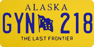 AK license plate GYN218