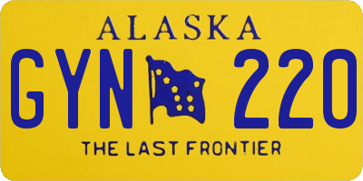 AK license plate GYN220