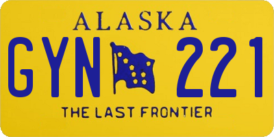 AK license plate GYN221