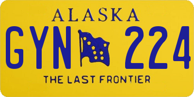 AK license plate GYN224