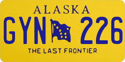 AK license plate GYN226