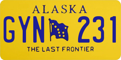 AK license plate GYN231