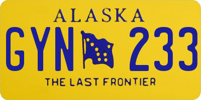 AK license plate GYN233