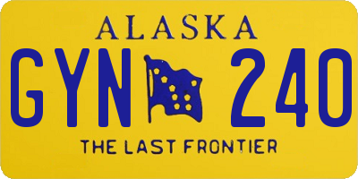 AK license plate GYN240