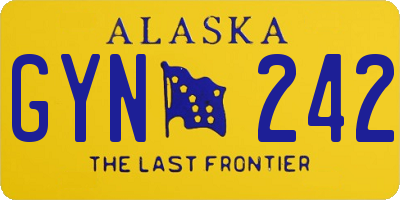 AK license plate GYN242