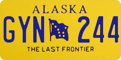 AK license plate GYN244