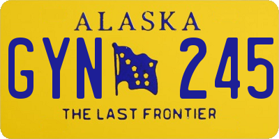 AK license plate GYN245