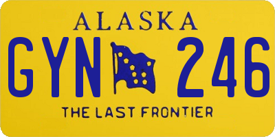 AK license plate GYN246