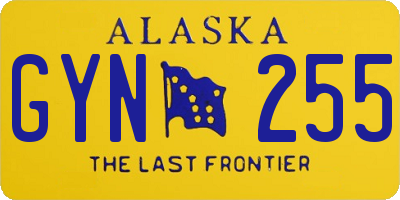 AK license plate GYN255