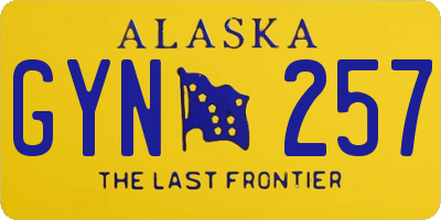 AK license plate GYN257