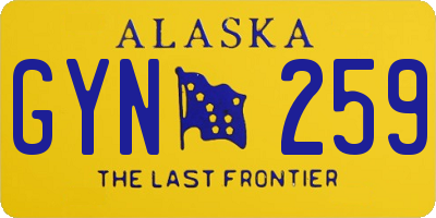 AK license plate GYN259